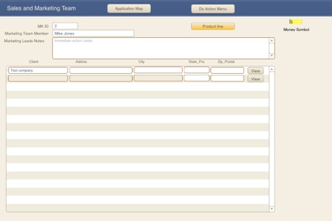 CRM Sales and Marketing DB screenshot 2