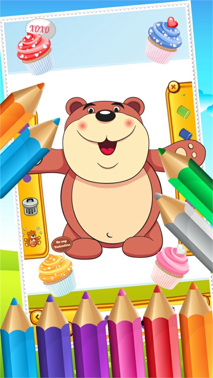 Teddy Bear Coloring Book Drawing for Kid Games screenshot-4