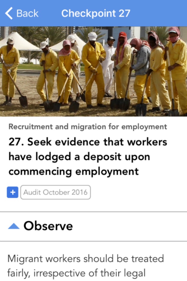 Eliminating and Preventing Forced Labour: Checkpoints screenshot 4