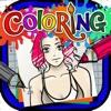 Coloring Book : Painting Pictures on Celebrity Anime Cartoon for Pro