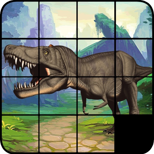 Sliding Puzzle Dinosaurs Free Icon