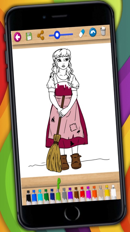 Cinderella Coloring book & Paint classic fairy tales for kids - Premium screenshot-4