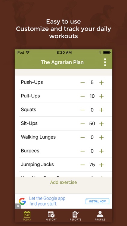 Agrarian Plan - Daily Exercise and Fitness Tracker