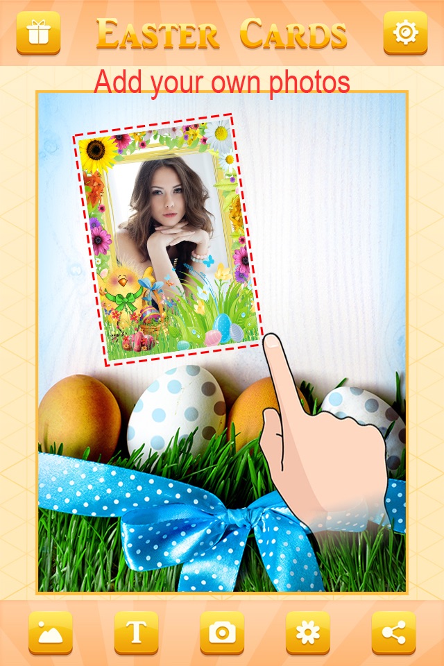 Happy Easter Greeting Card.s Maker - Collage Photo & Send Wishes with Cute Bunny Egg Sticker screenshot 4