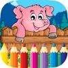 Farm Coloring Book Free For Kids and Kindergarten : Learning How to Drawing and Painting with Animals