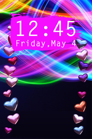 Transform Fluorescent Backgrounds into Neon Wallpaper with Heart Themes screenshot 2