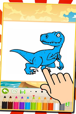 Dinosaurs Coloring Books Finger Paint Painting Games For Kids screenshot 3