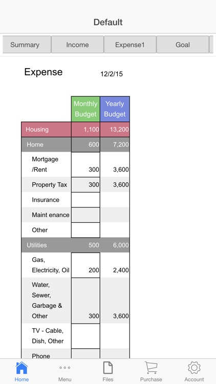 Monthly Budget App