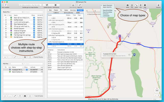 road trip planner on the mac app store camping world trip planner