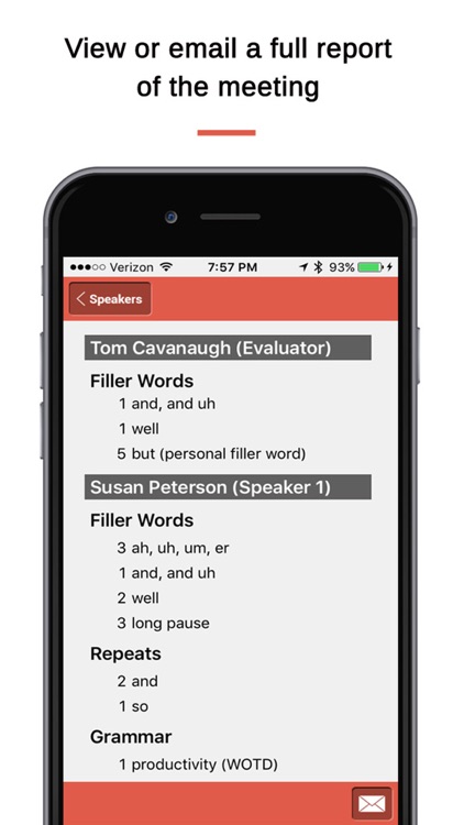 Ah Counter Grammarian App - Overused words and filler sounds log for Toastmasters International and public speaking meetings screenshot-3