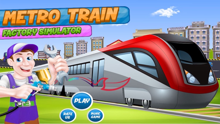 Metro Train Factory Simulator Kids Games screenshot-4