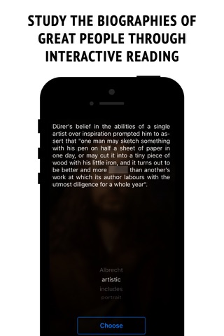 Durer - interactive biography screenshot 2
