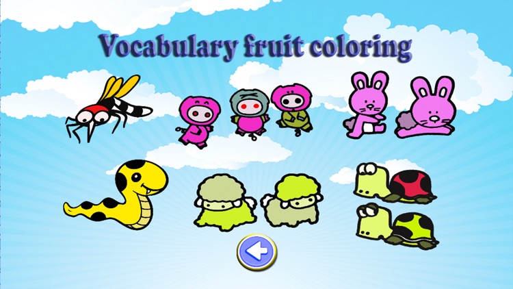 Animals Vocabulary Coloring Books screenshot-3