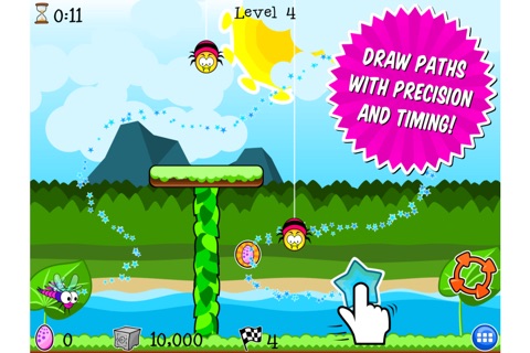 Dragonflies: Innovative, addictive and insanely difficult path drawing game in cute retro style screenshot 2