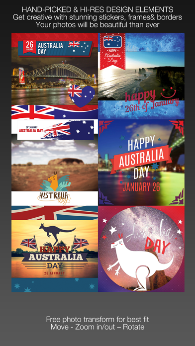 How to cancel & delete Australia Day Photo Editor : Celebrate 26th January Australian Independence Day from iphone & ipad 1