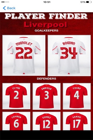 Player Finder For Liverpool screenshot 2