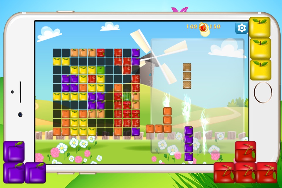 Block Puzzle Legend - Tasty Fruit and torrid blaze Bricks screenshot 3