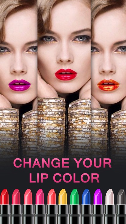 Lip Color Changer - Makeup Booth to Change Lipstick Shades & Got Glossy Lips