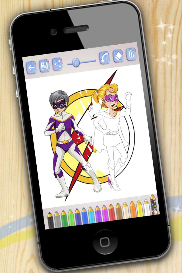 Superheroes coloring book. Paint heroes and heroines who save the world screenshot 4