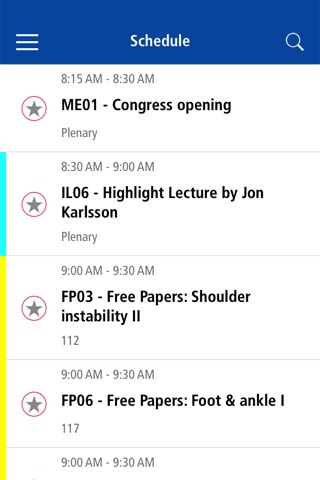 17th ESSKA Congress – free app screenshot 3