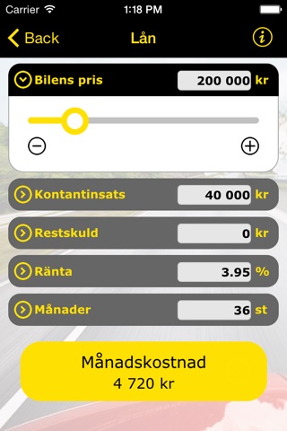 Opel Finans Bilkalkyl screenshot 2