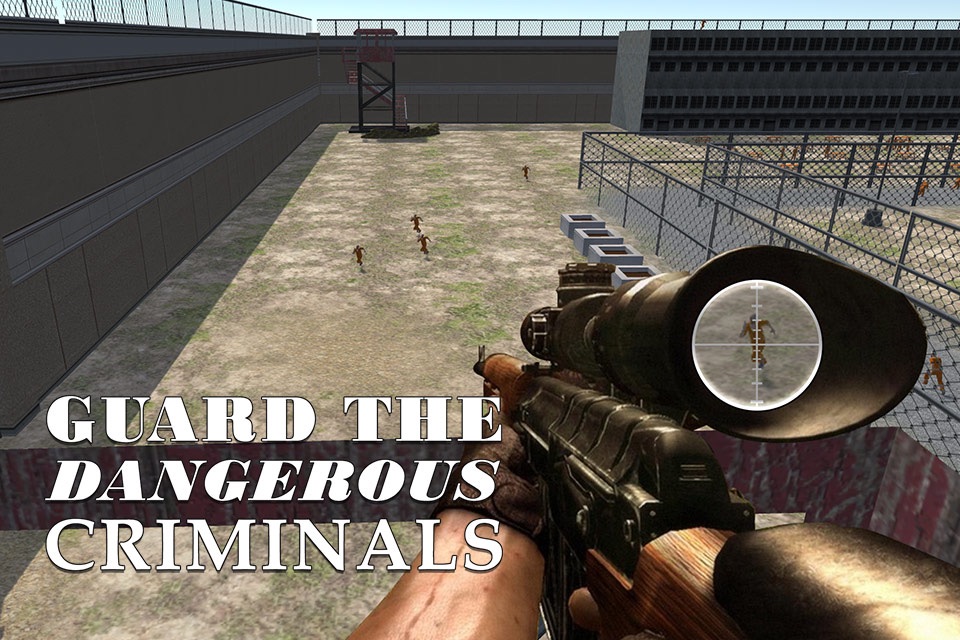 3D Gangs Prison Yard Sniper – Guard the jail & shoot the escaping terrorists screenshot 3