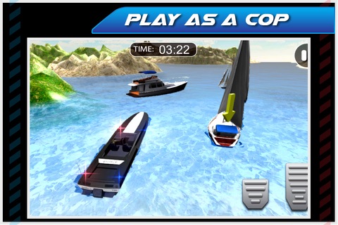 Emergency Police Boat Drive 3D screenshot 3