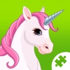 Cute Ponies & Unicorns Jigsaw Puzzles : logic game for toddlers, preschool kids and little girls