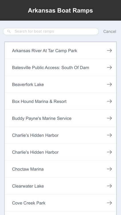 Arkansas Boat Ramps & Fishing Ramps