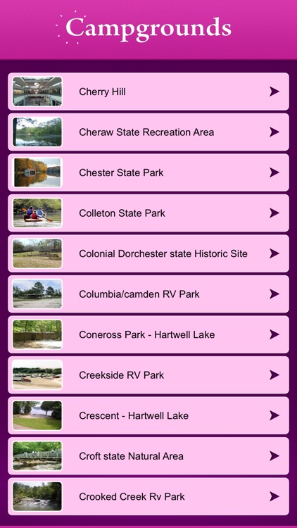 South Carolina Campgrounds and RV Parks
