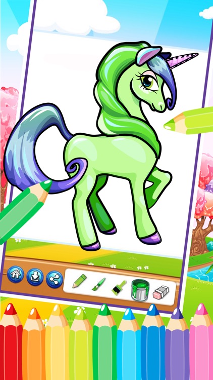 princess pony free printable coloring pages for girls kids screenshot-4