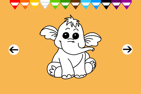 儿童动物涂色(儿童游戏免费3岁,4岁,5岁,6岁):儿童画画动物游戏 screenshot 4