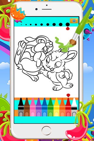 Coloring Books For Kids - Drawing Painting Easter Bunny Games screenshot 3
