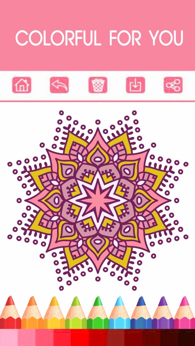 Mandala Coloring Book - Adult Colors Therapy Free Stress Relieving Pages Free 1.0 IOS -