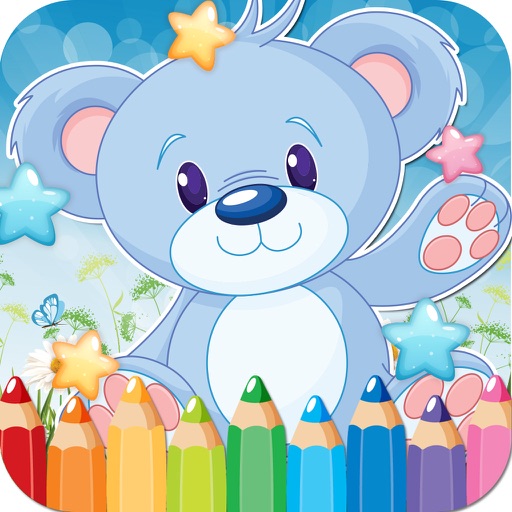 Bear Drawing Coloring Book - Cute Caricature Art Ideas pages for kids iOS App