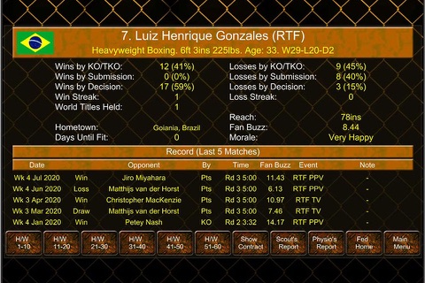 MMA Manager Game screenshot 2