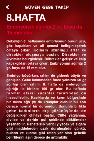 Güven Gebe Takip - Hamilelik döneminde bebeğinizin gelişimini takip edin screenshot 3