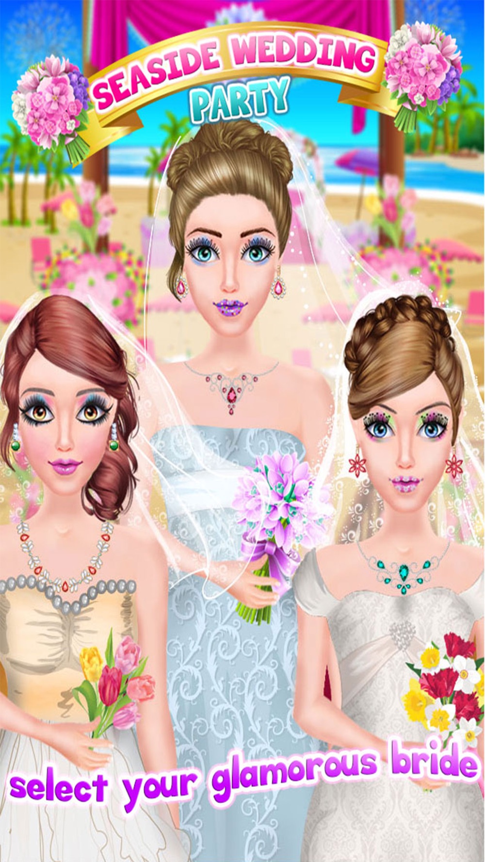 Playa boda maquillaje y vestido de fiesta salón juego de niñas Free  Download App for iPhone 