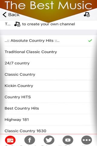 Country music radio fm streaming with live stations playing classic and best country hits playlists screenshot 2