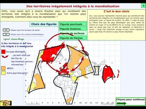 Croquis de géographie : Des territoires inégalement intégrés à la mondialisation. screenshot 4