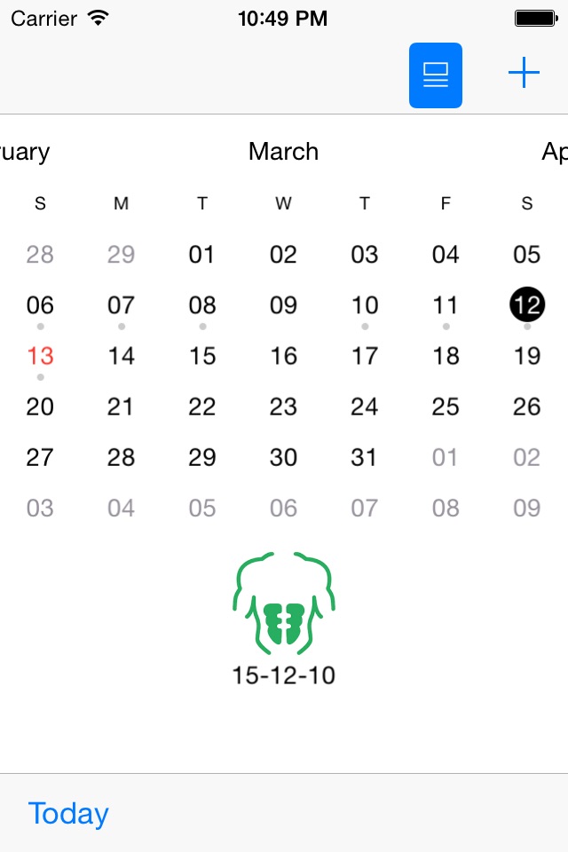 Gym Calendar Light Basic screenshot 3