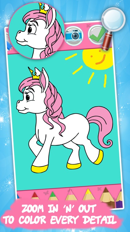 Unicorn coloring book for kids by RMS Games for kids