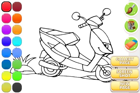 Motorcycle Coloring Book screenshot 2