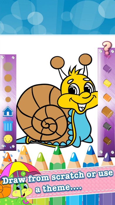 How to cancel & delete Snail Drawing Coloring Book - Cute Caricature Art Ideas pages for kids from iphone & ipad 3