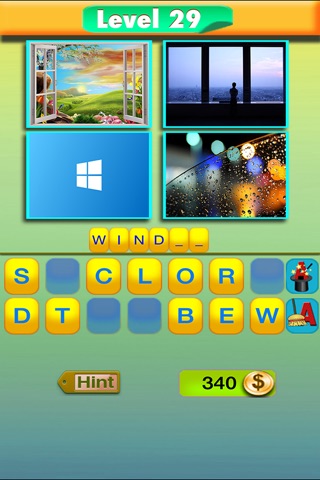 Intelligent Brain Quiz -challenging four pics 1 word puzzle iq test game with attractive images screenshot 3