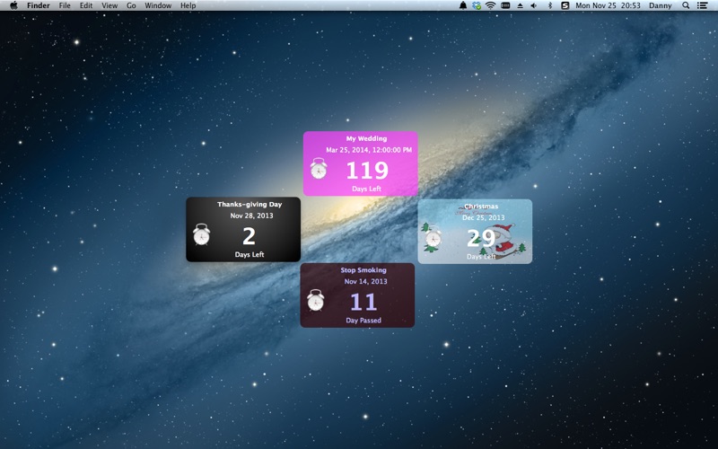 Countdown widget Screenshot