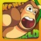 Kong World Adventures - Run and avoid rocks and crocodile while collecting bananas, Let the monkey play into the woods and break the rocks by collecting power ups or jump over them, they will kill you if you touch them