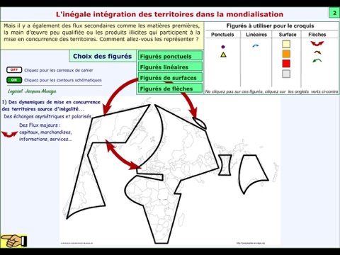 Croquis de géographie - L’inégale intégration des territoires dans la mondialisation screenshot 3