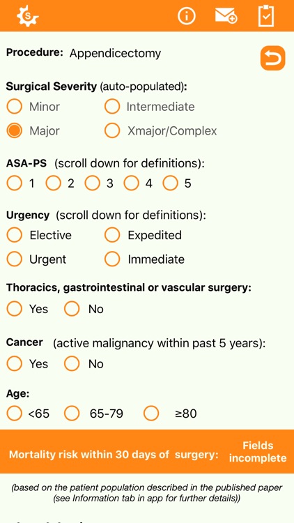 The Surgical Outcome Risk Tool (SORT) – a preoperative risk prediction tool screenshot-4