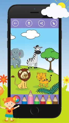 Game screenshot Дети раскраски игры: животные, ферма (Coloring book: Animal & Zoo) mod apk